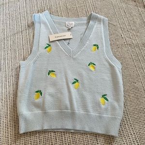 Francesca’s lemon sweater vest